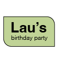 Lau's birthday party logo